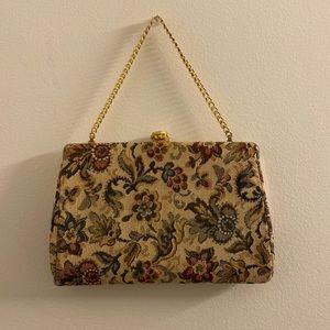 vintage needlepoint/tapestry clutch